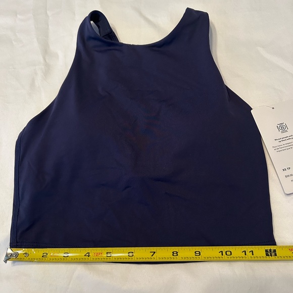 Athleta Conscious Crop Bikini Top A-C Size XS Blue NWT - Picture 6 of 9